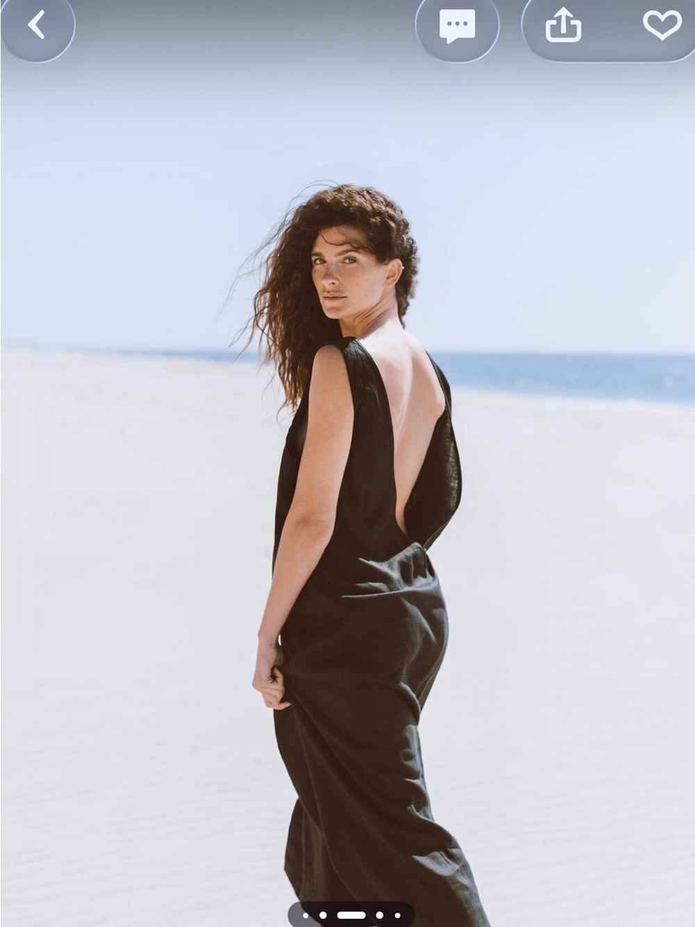 Emerald green Deep-Back Sleeveless Women’s linen Dress